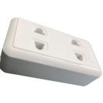 2 GANG OUTLET SURFACE MOUNT (CO-10 2G-U) 10A