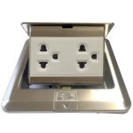MAMMOTH – SQUARE FLOOR OUTLET WITH DUPLEX OUTLET