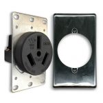 RANGE OUTLET 50A W/ STEEL PLATE